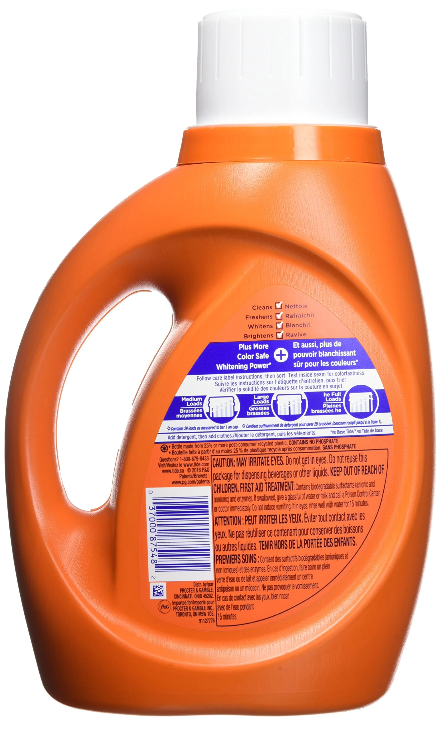Tide Plus Bleach Alternative Safe On Colors He Turbo Clean Liquid Laundry Detergent, Original Scent, 1.36 L (29 Loads), 46 Fl Oz (Pack Of 1) (037000875482)