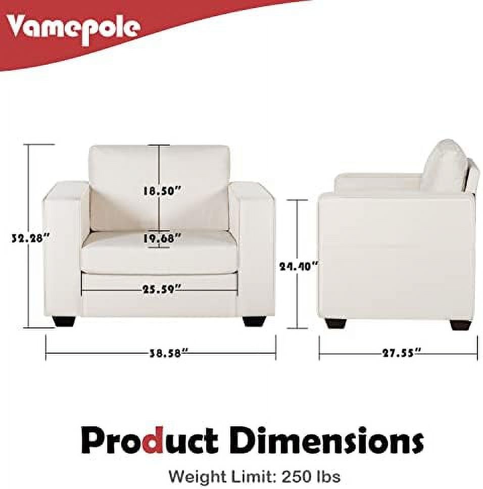 HOOMHIBIU Accent Chair  Living Room Chairs  Comfy Bedroom Chair  Modern Tufted Reading Chair  Mid Century Modern Tufted Accent Chairs  Cozy Arm Chair (Cream Beige)