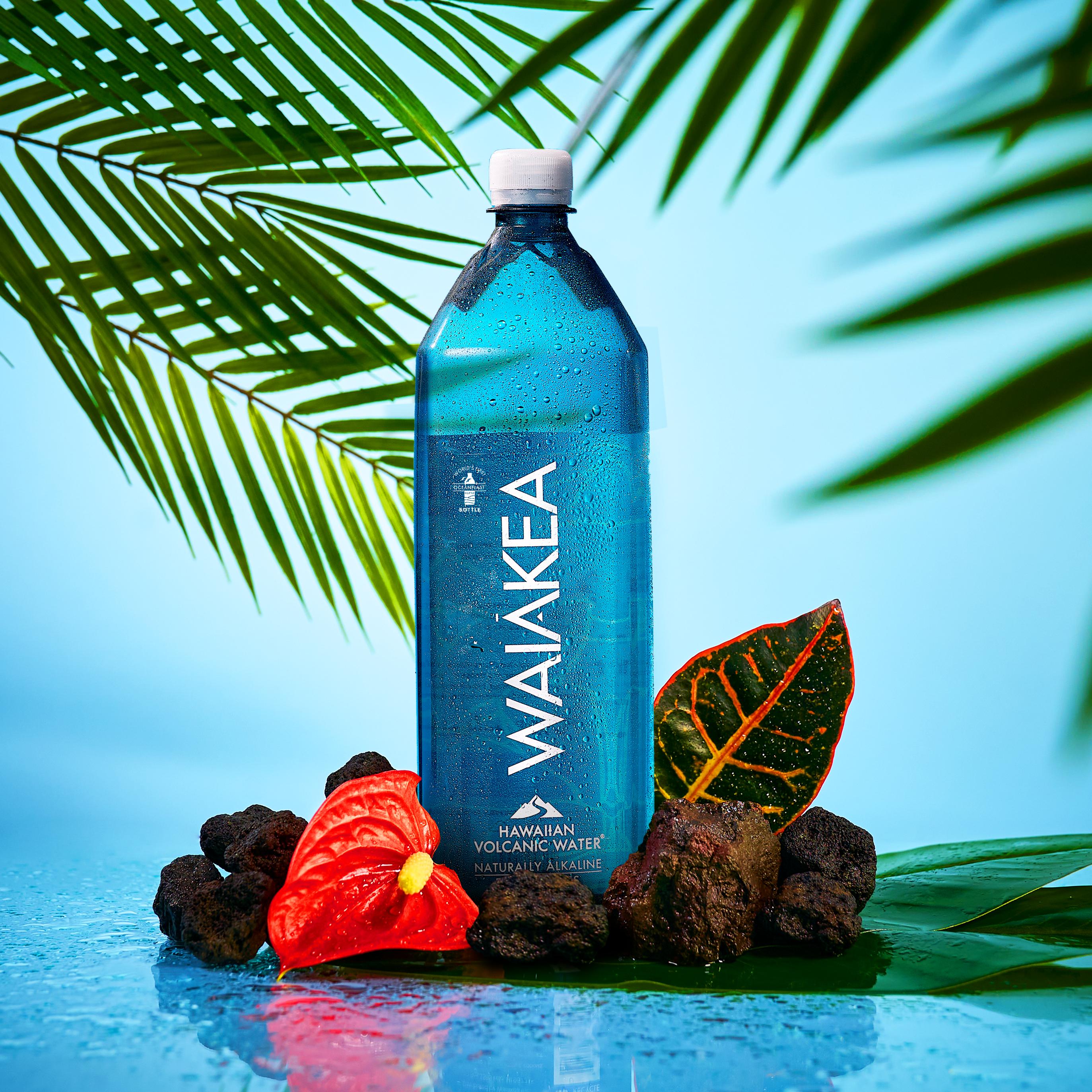 Waiakea Naturally Alkaline Hawaiian Volcanic Water, Natural Electrolytes & Minerals, 1.5L - 12 Pack