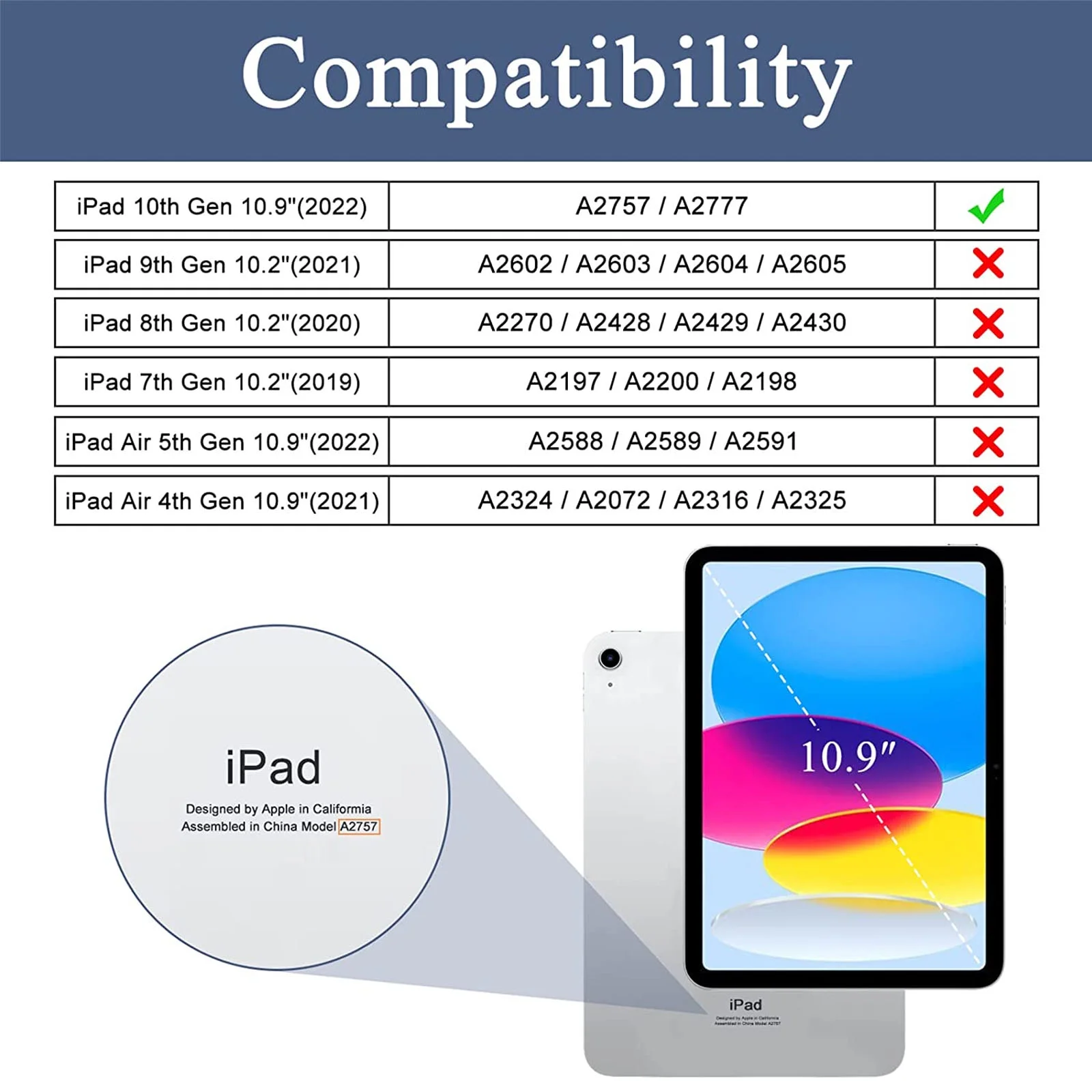 Jiahe Cover for iPad 10th Generation Case 2022 with Pencil Holder (10.9-inch), Magnetic Premium Shockproof Case Auto Sleep/Wake Slim Trifold Stand Case, Pink