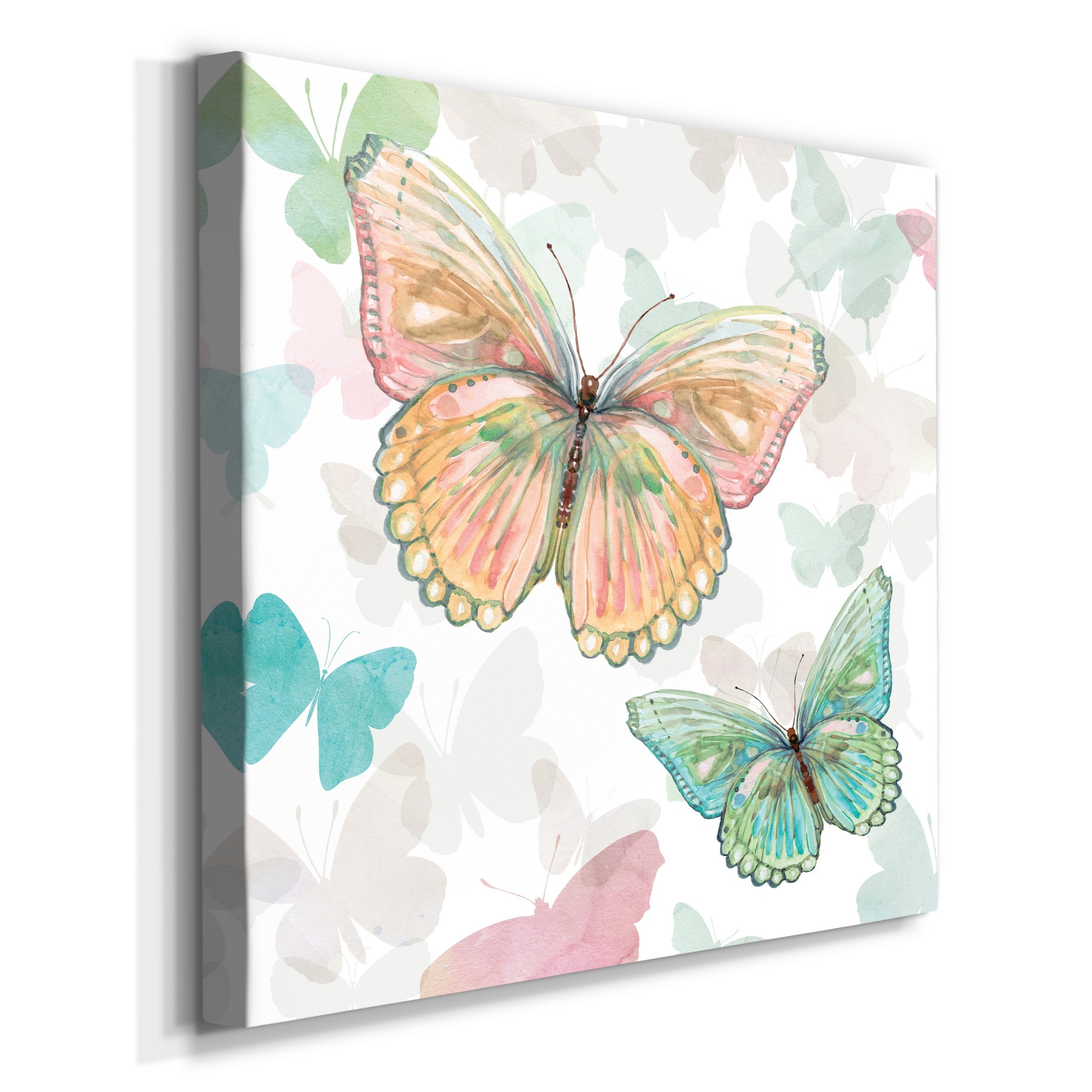 Wexford Home Asbury Garden Butterflies I-Premium Gallery Wrapped Canvas - Ready to Hang 10X10