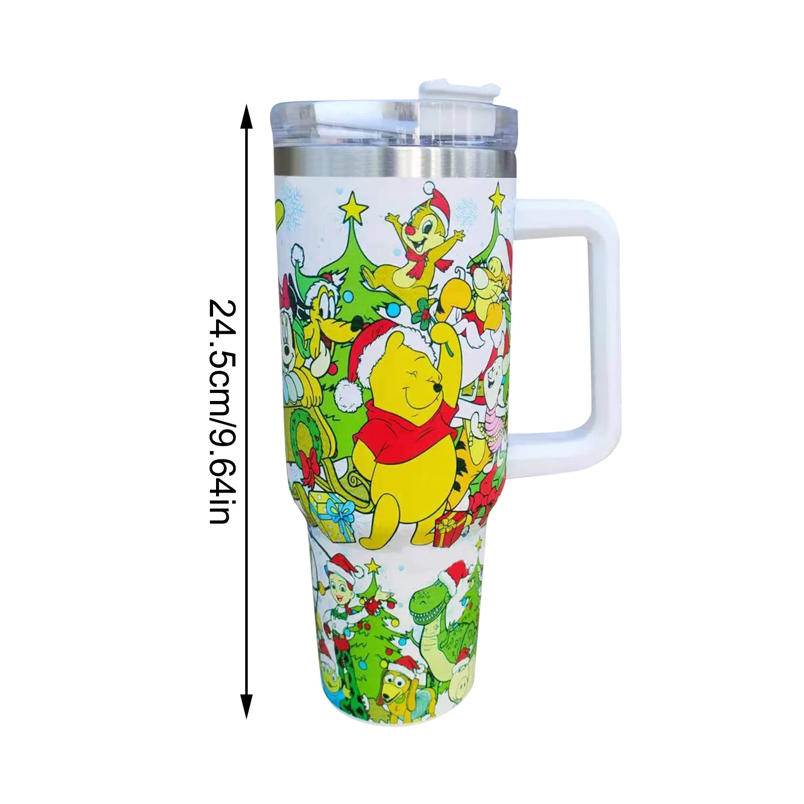 DJKDJL Christmas Tumbler 40 oz Tumbler With Handle and Lid Insulated Reusable Stainless Steel Water Bottle Travel Mug Iced Coffee Cup Travel Mug for Hot and Cold Beverages