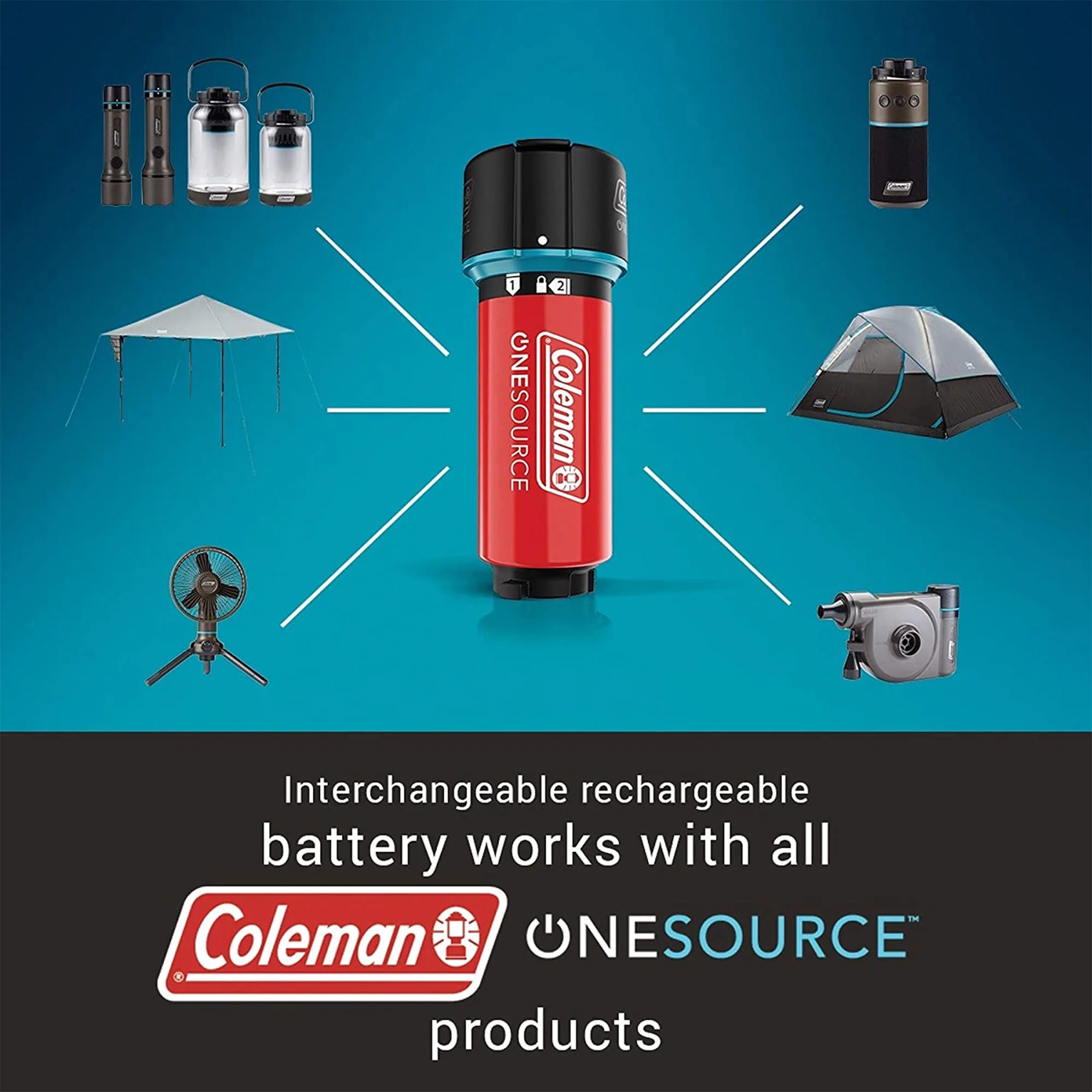 Coleman OneSource C002 Rechargeable Battery Pack for Outdoor Camping