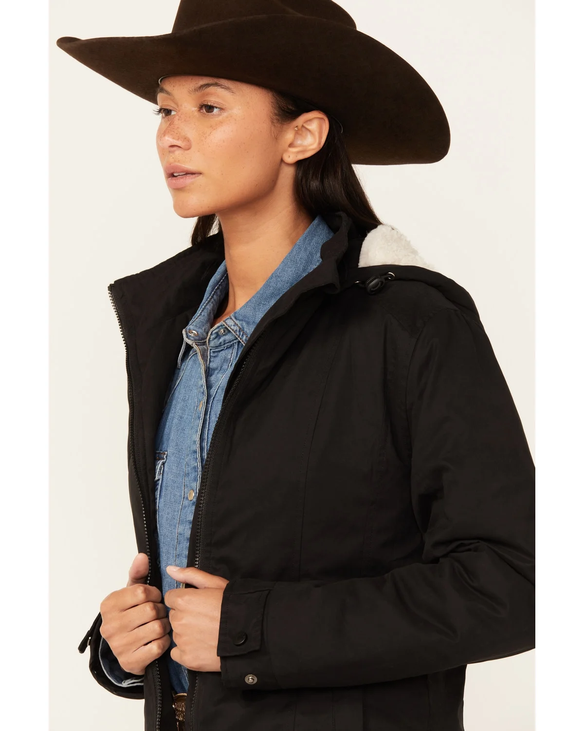 Outback Trading Co Women's Berber Lined Hooded Hattie Jacket Black X-Large  US