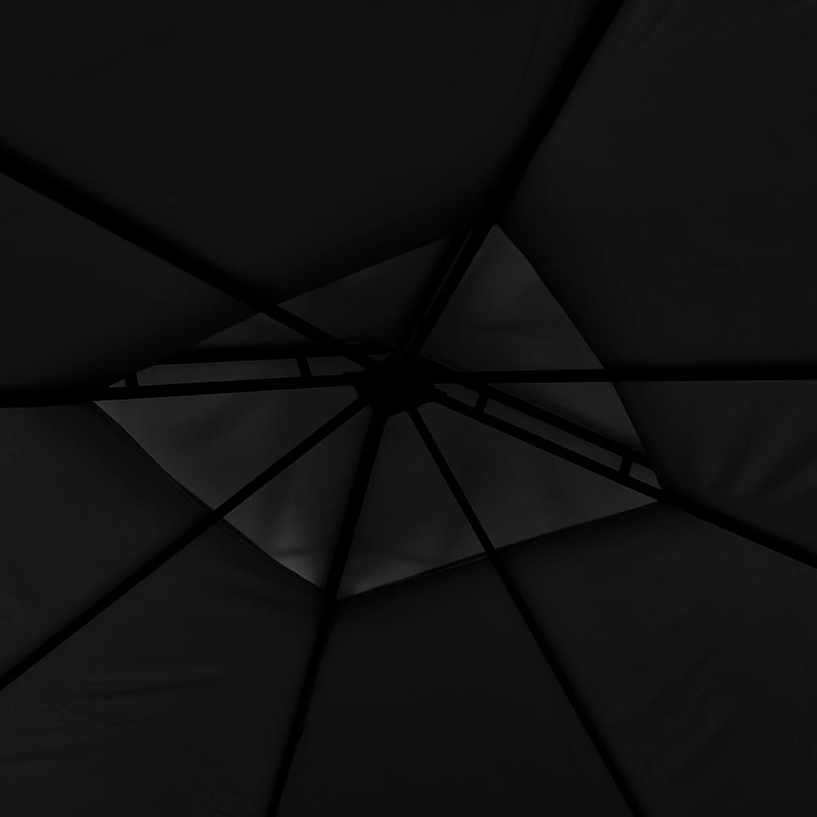 Gazebo with Double Extending Roofs 9.8'x9.8'x9' Anthracite 180g/m²