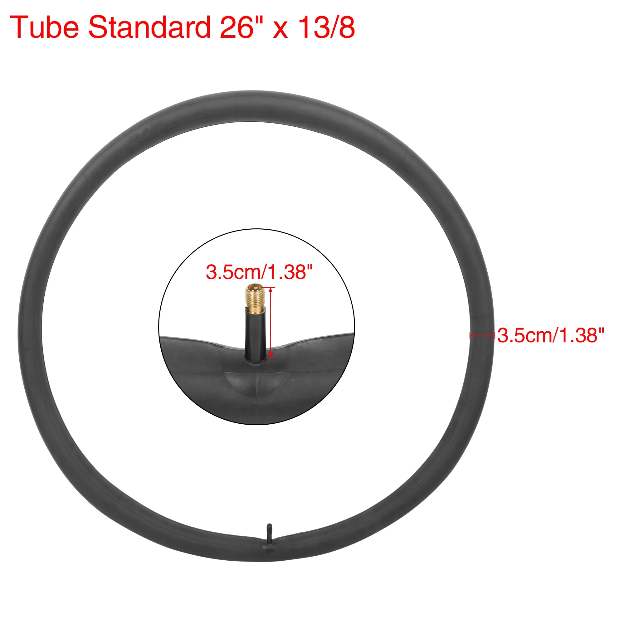 Unique Bargains 2 Pcs Black Bicycle Tire Tube 26