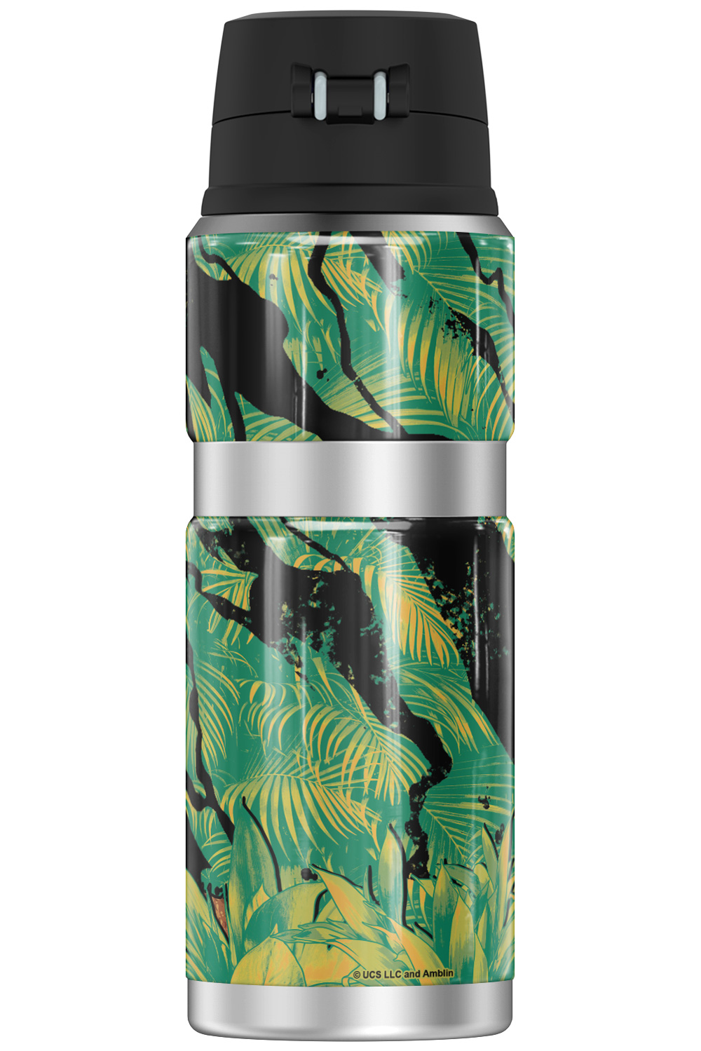 Jurassic World Neon Jungle Carnotaurus THERMOS STAINLESS KING Stainless Steel Drink Bottle, Vacuum insulated & Double Wall, 24oz