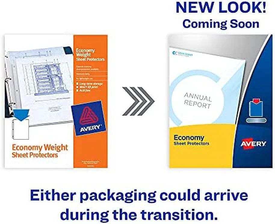 Avery Semi-Clear Economic Weight Top-Load Sheet Protectors (AVE74098)