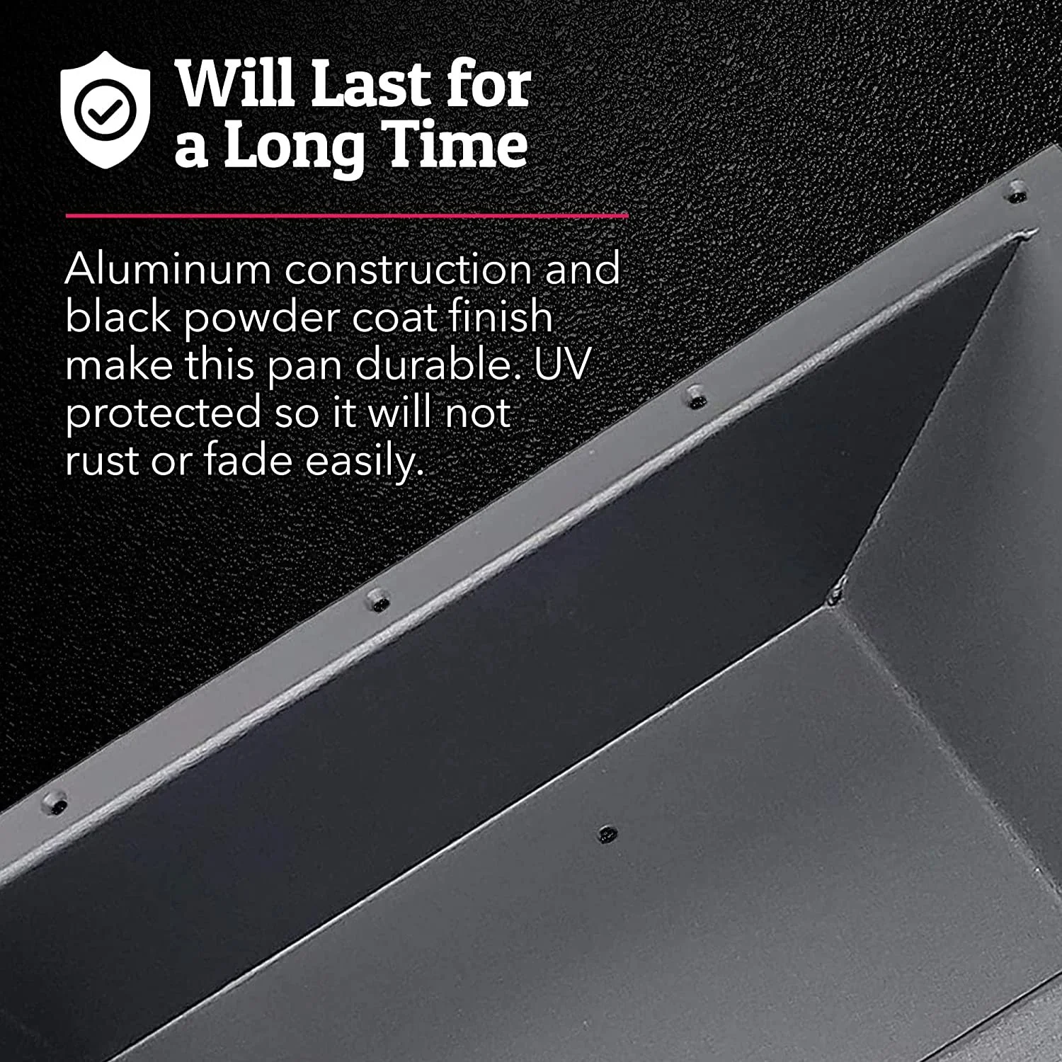 Lurwind Recessed Boat Trolling Motor Pan with Id Rather Be Fishing Sticker - Powder Coated Aluminum Foot Pedal Control Tray - Easy to Install Recessed and Aluminum Pans for Fishing Boats - Black