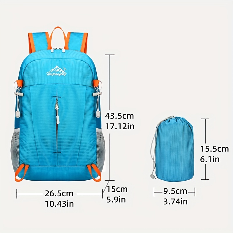 Portable Outdoor Sports Backpack, Ultralight Large Capacity Folding Backpack, Suitable For Mountaineering Hiking Cycling Travel Business Trip Commuting Fitness, Water-resistant Wear-resistant Backpack