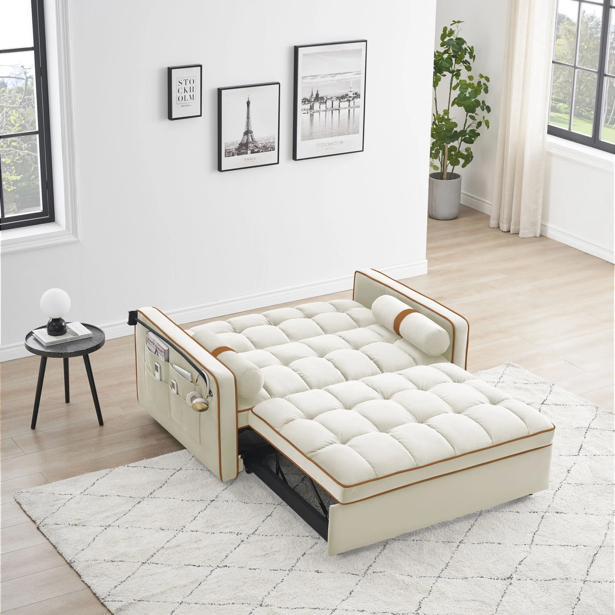 DEALTOPS 3 in 1 Sofa Bed, 55