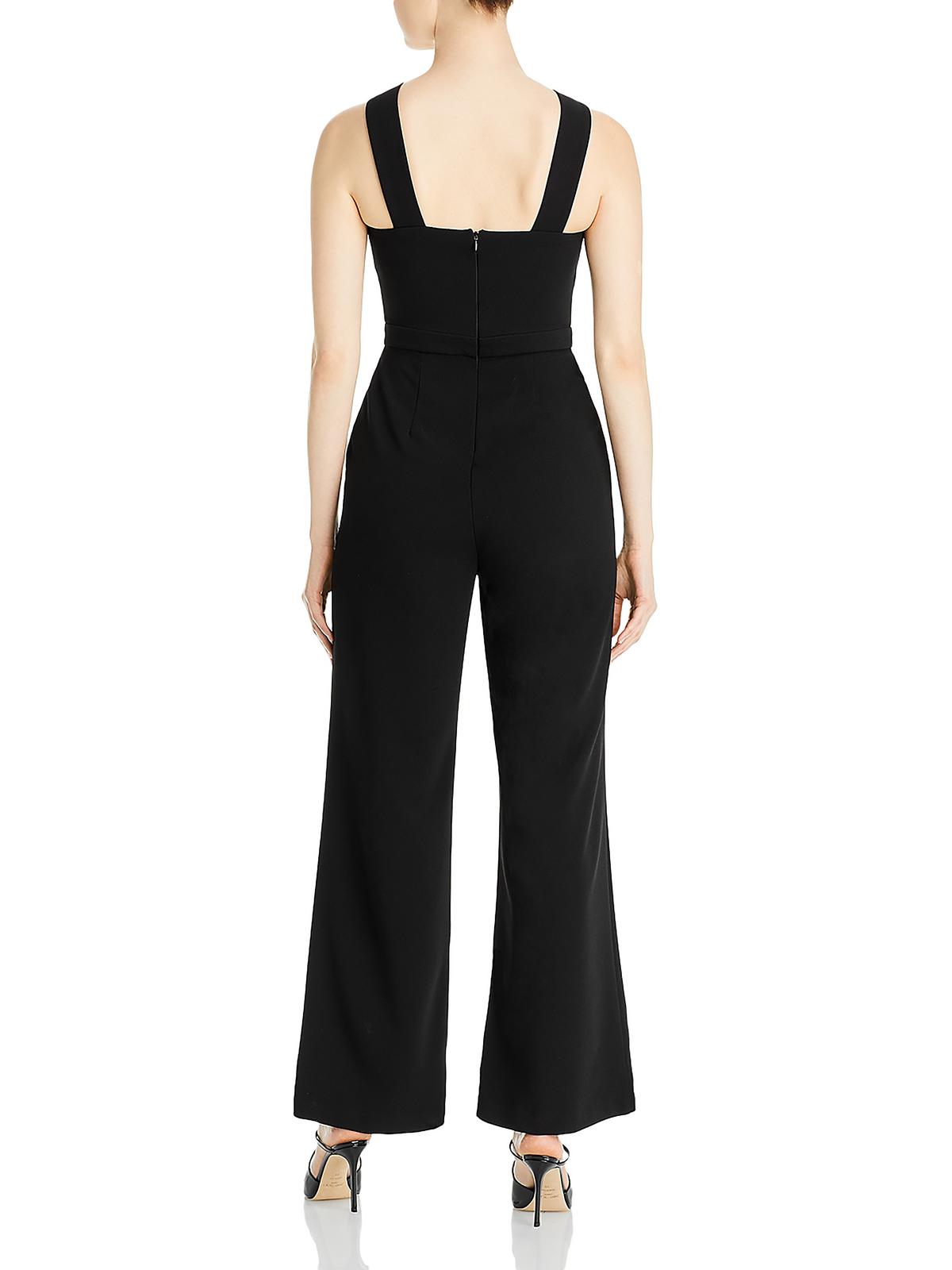 Aqua Womens Sleeveless Wide Leg Jumpsuit