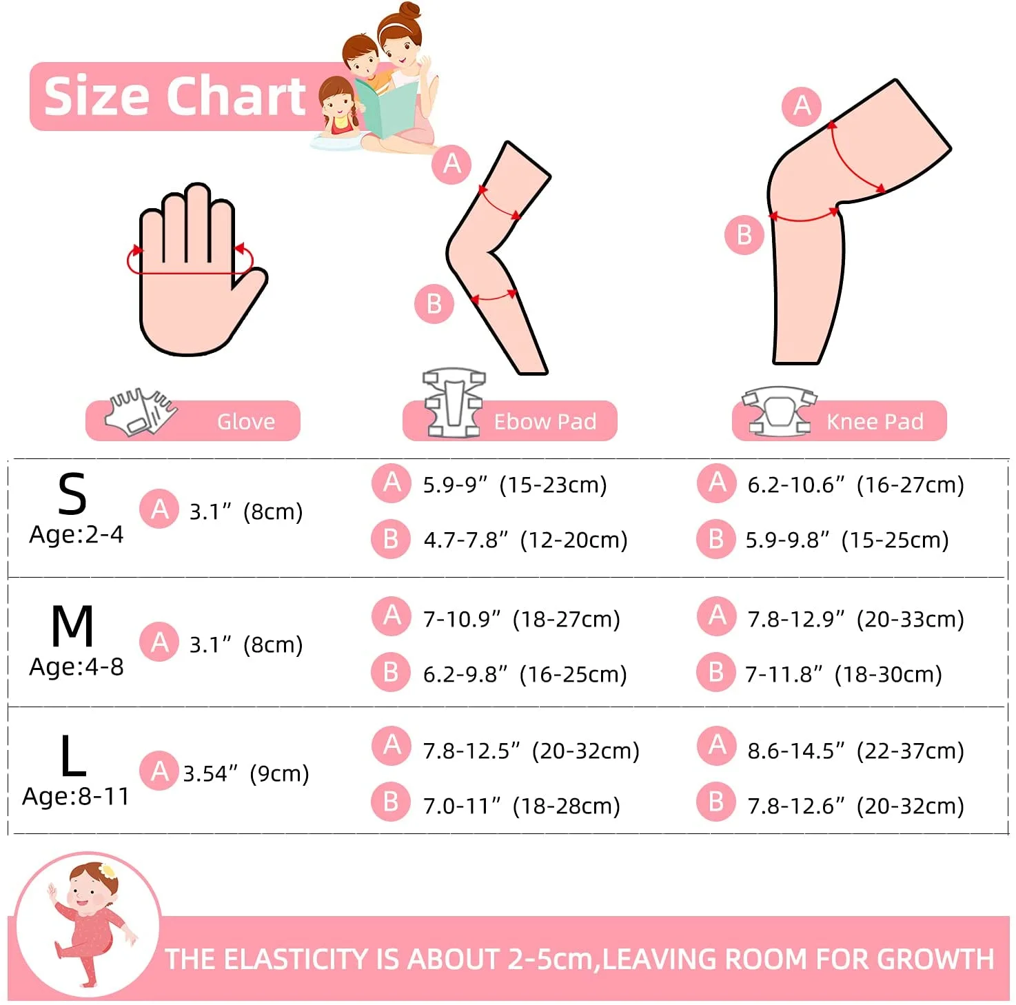 Haomaomao Kids/Youth Knee Pad Elbow Pads Wrist Guards Protective Gear Set,for Roller Skates Skating Skatings Cycling BMX Bike Skateboard Inline Scooter Riding Aldult Limit Sports Protective Device