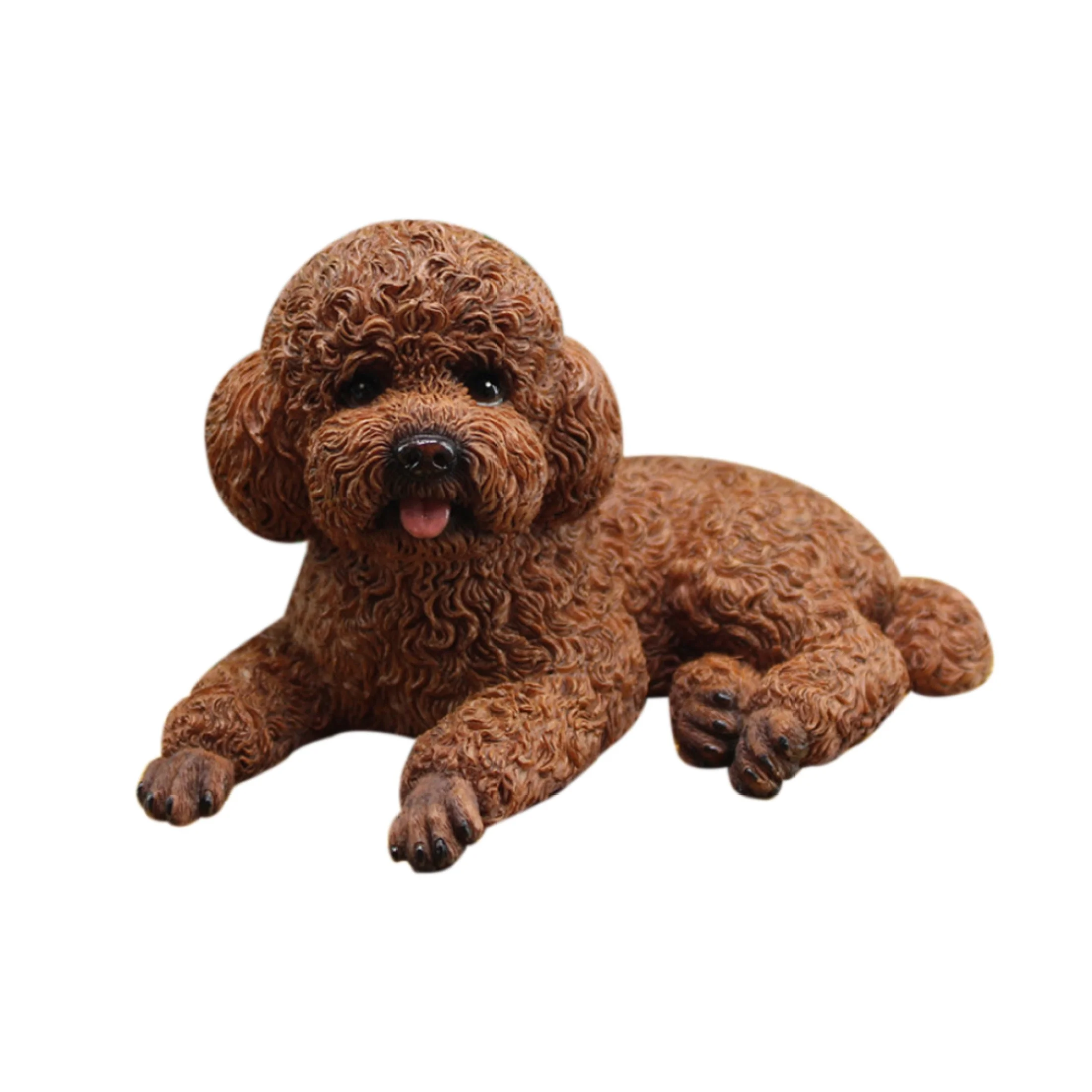 MoreChioce Car Simulation Teddy Dog Ornament Dashboard Decoration Puppy Doll Pet Toy for Bedroom Home Desk Office Black