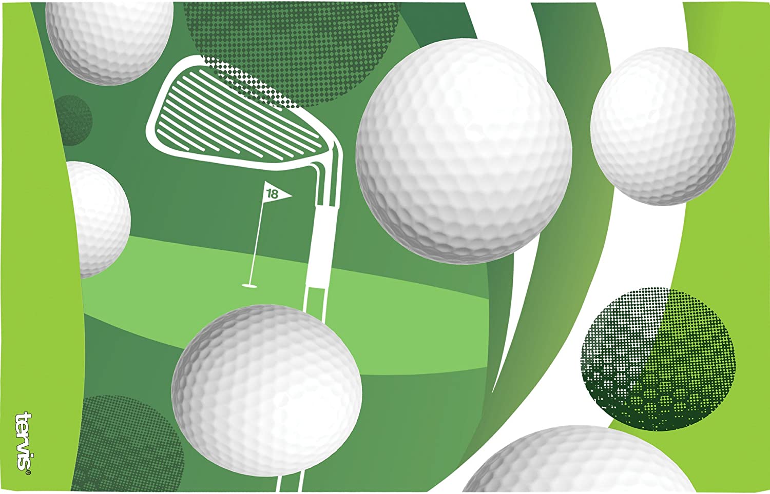 Tervis Golf Balls and Club Tumbler with Wrap and Lime Green Lid 24oz Water Bottle, Clear