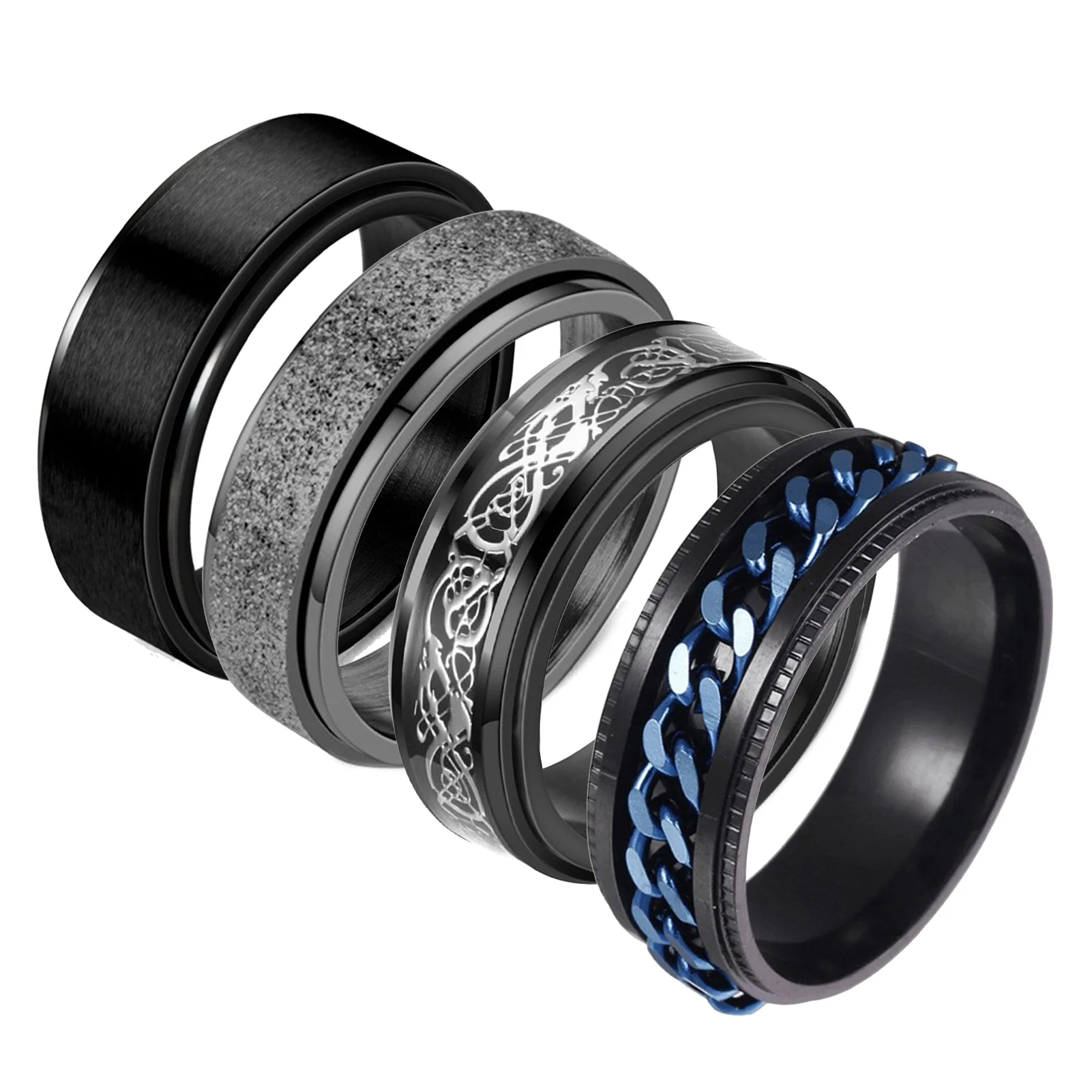 KABOER Anxiety Fidget Spinner Ring for Men And Women