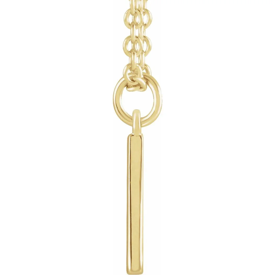 14k Yellow Gold Letter Name Personalized Monogram Initial a 9.5x6.9mm 16 Inch Polished Initial Dangle Necklace Jewelry G