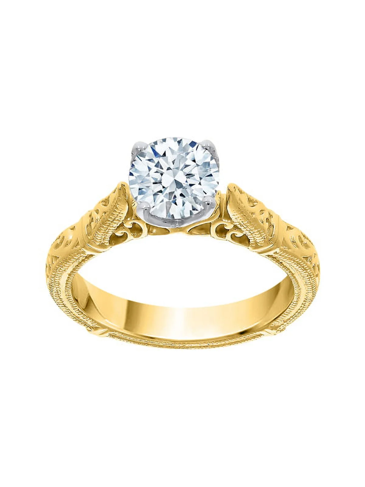 KATARINA Diamond Solitaire Engagement Ring in 10K Gold (1 cttw, I-J, I1-I2)