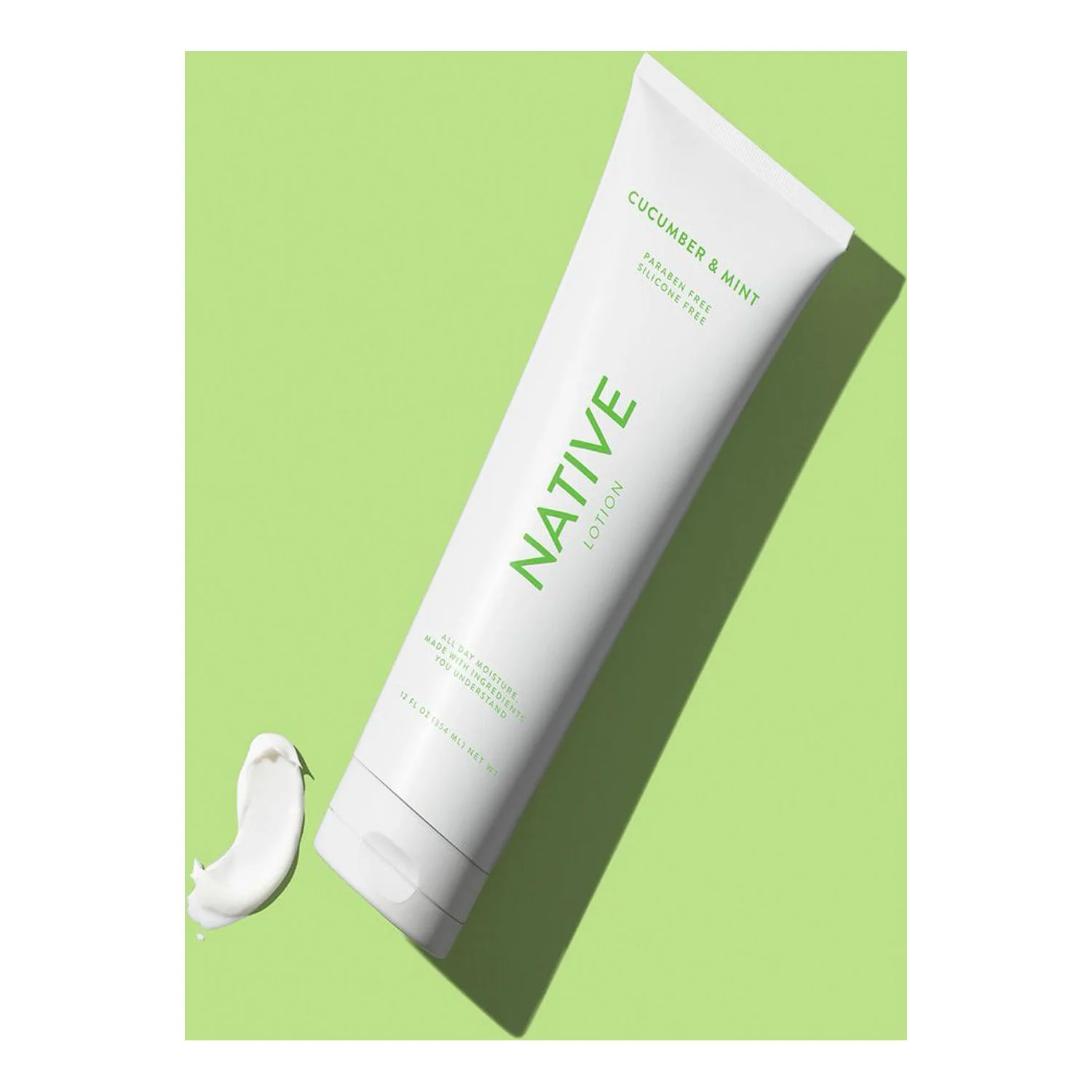 Native Natural Hand and Body Lotion, Cucumber & Mint, Paraben Free, Silicone Free 12 oz