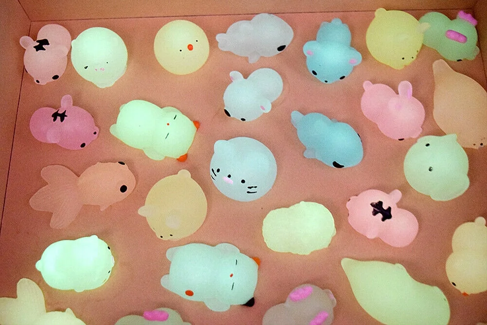 Magik 25~50 Squishy Lot Glow-in-the-dark Rising Fidget Cute Animal Hand Toy