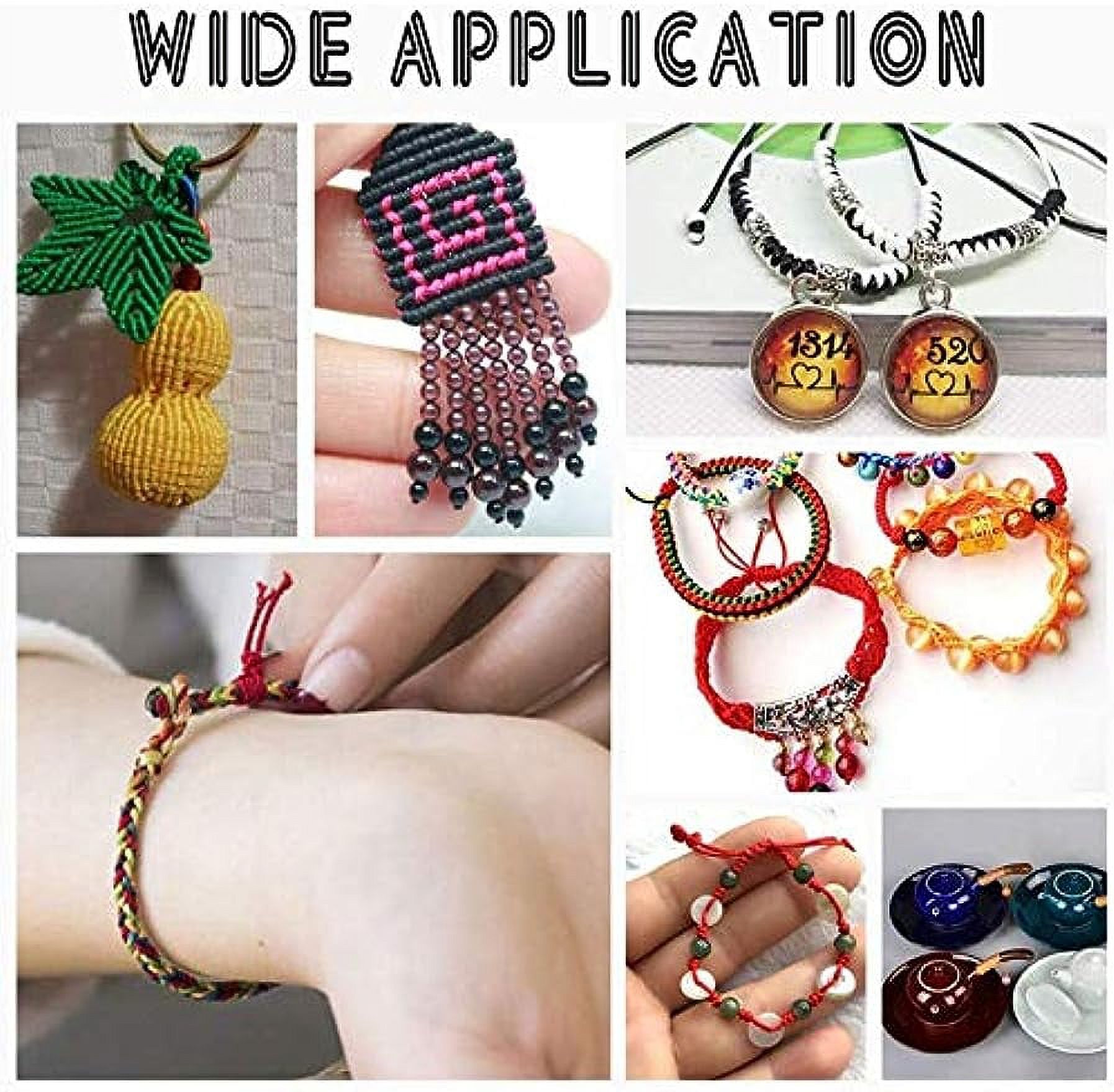 10 Colors 19 Yards/Roll 1.5mm Braided Nylon Threads Mambo Thread for Bracelet Necklace Jewelry DIY Craft Making 10Rolls/Set