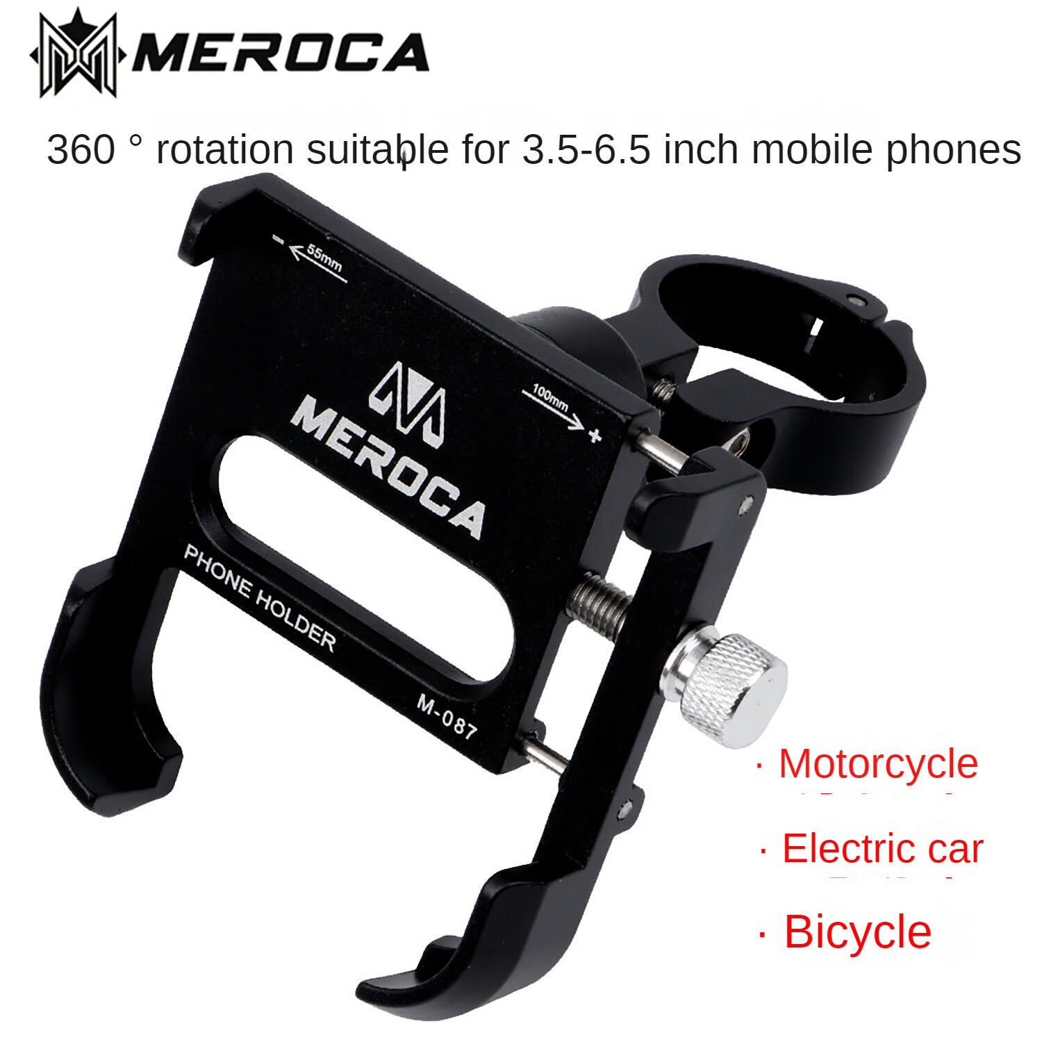 MEROCA Phone Holder Phones Mount Metal Structure Replaced Part Cellphone Stand Motorcycle Supplies Multicolored Scooter Bracket, White