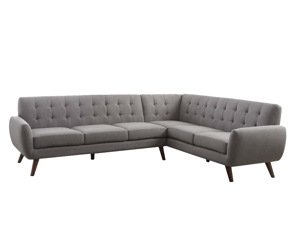 Deva Sectional Linen Sofa - Light Gray