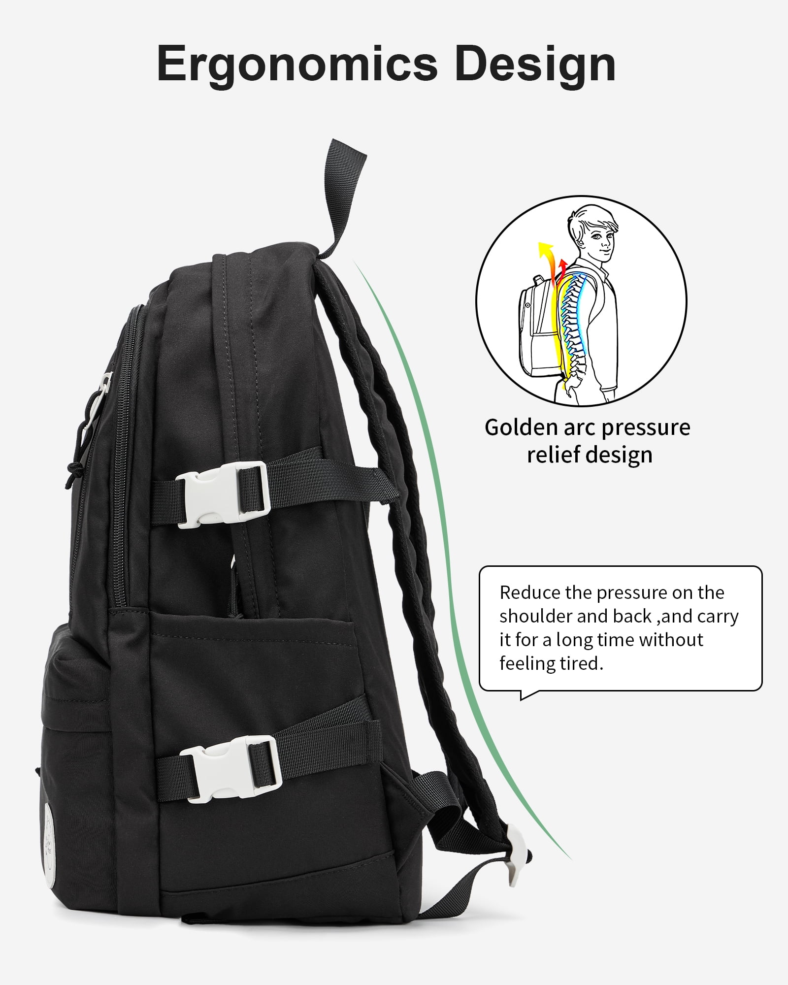 School Backpack Womens, Causal Travel School Bags 14 Inch Laptop Backpack for Teenage Girls Lightweight Rucksack Water Resistant Bookbag College Boys Men Work Daypack