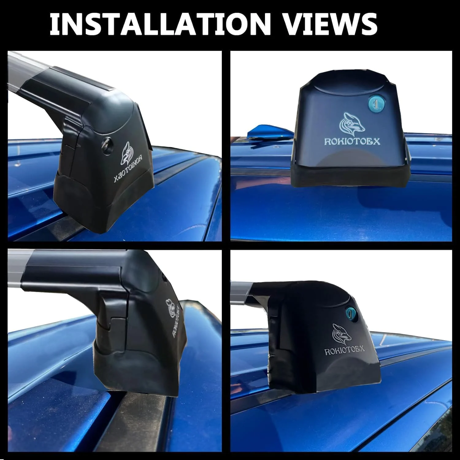 ROKIOTOEX Cheetah Roof Rack Crossbars Fits 2018-2024 Eclipse Cross Naked Rooftop with Factory Fixed Connection Points on Bare Roof, Lockable Cross Bars for Rooftop Cargo Ski Board Bike Carrier Silver