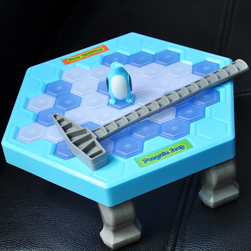 HOT Save Penguin Ice Kids Puzzle Game Break Ice Block Hammer Trap Party Toy