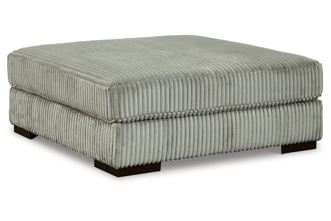 Ashley Furniture Lindyn Oversized Fabric Accent Ottoman in Gray