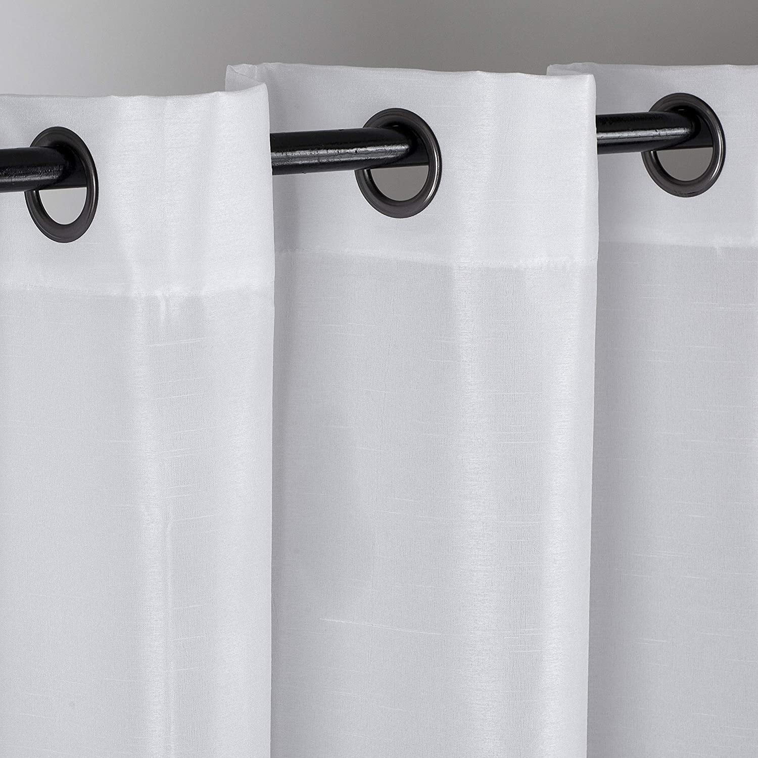 2 Panel Faux Silk Solid Curtain Drapes with Bronze Grommet 108