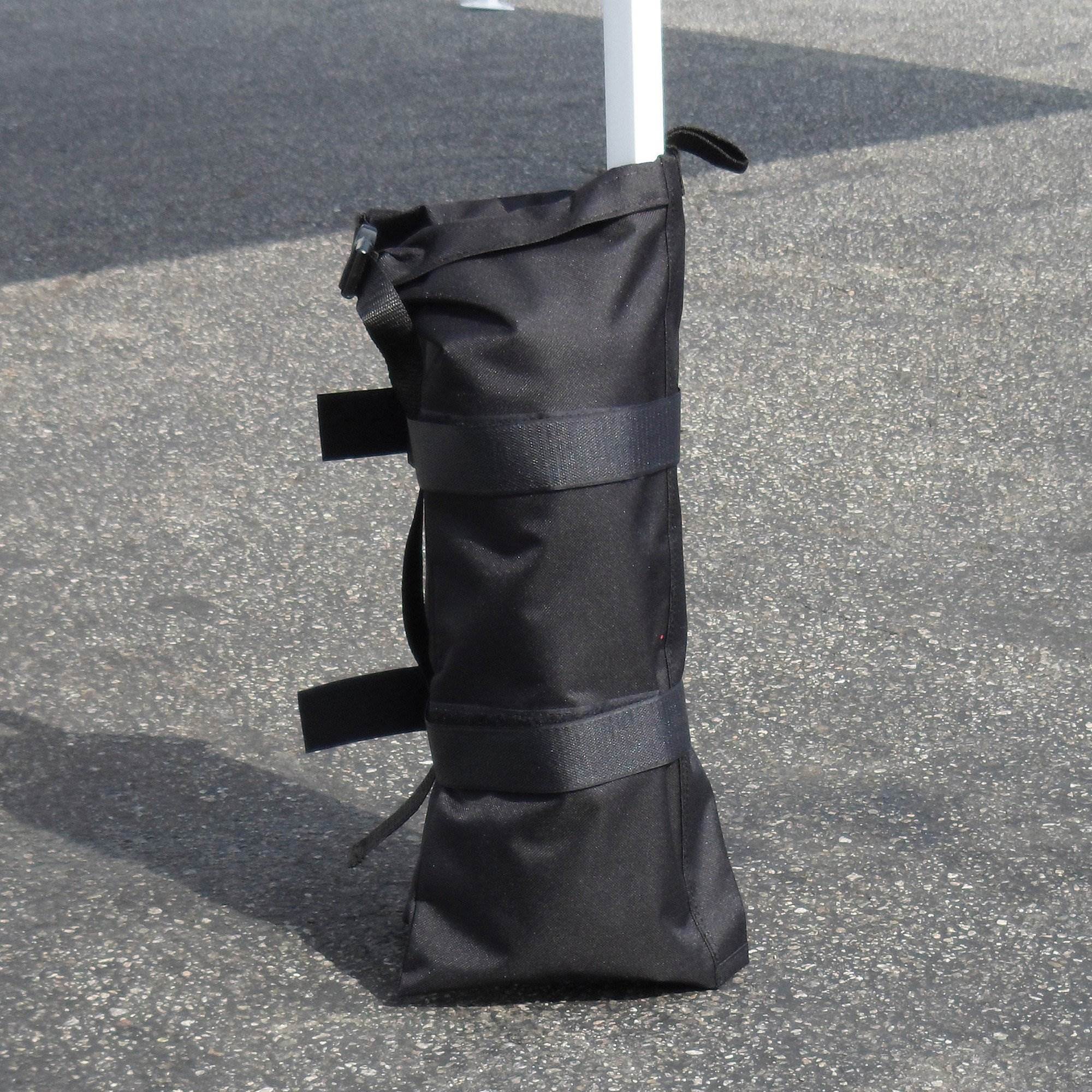 Z-Shade 4 Instant Outdoor Canopy Shelter Wrap Around Leg Weight Bags, Black