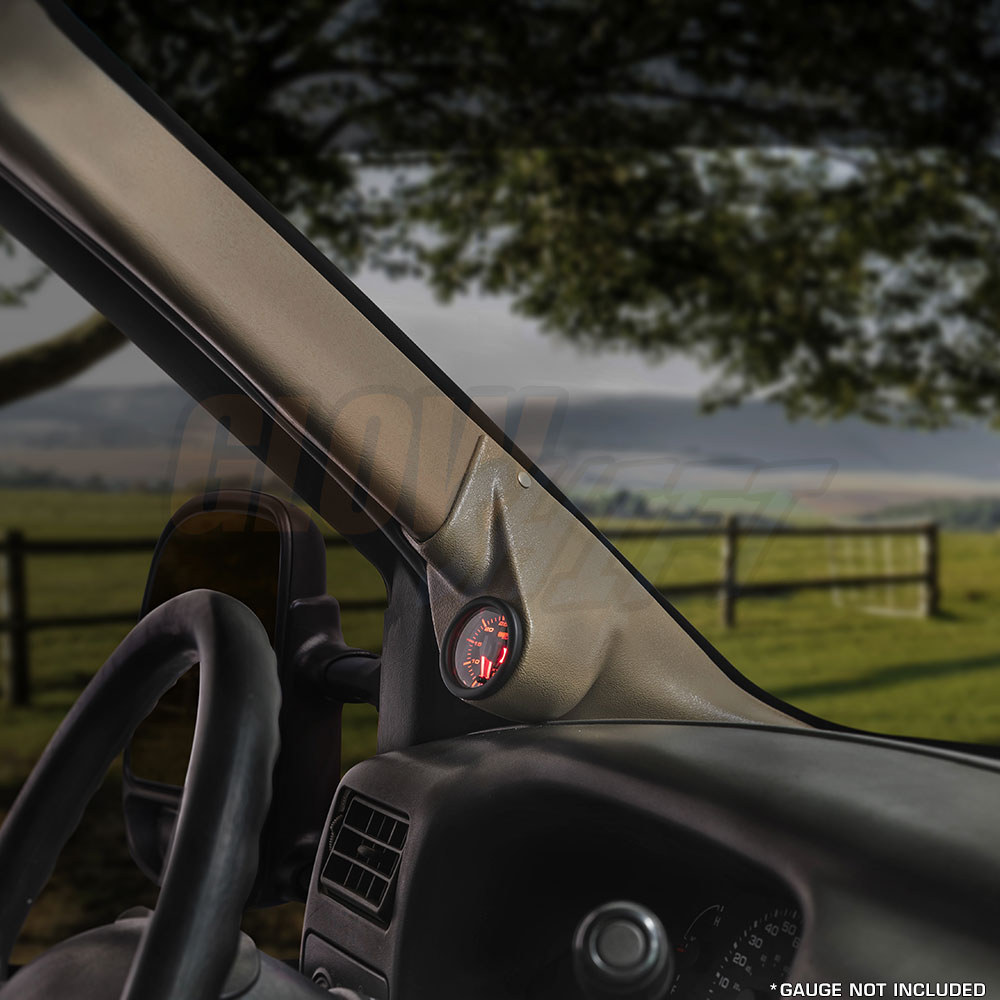 GlowShift | Factory Color Matched Tan Single Pillar Pod for 1999-2002 Ford Super Duty 7.3 Powerstroke F-250 & F-350