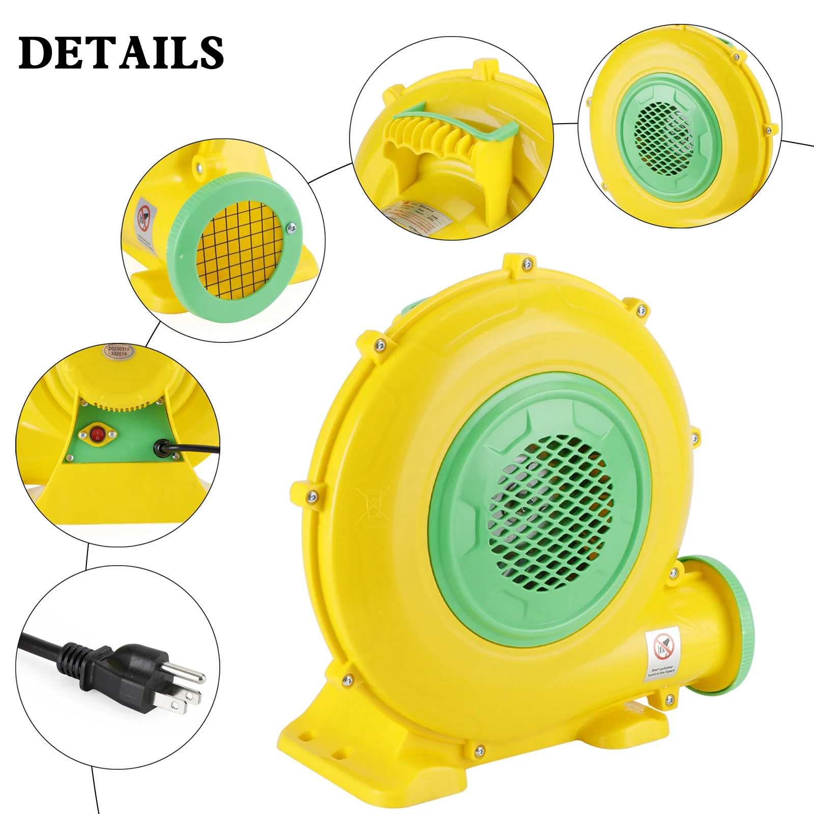 950 Watt Inflatable Bounce House Water slide Air Pump Blower Fan Inflatable castle