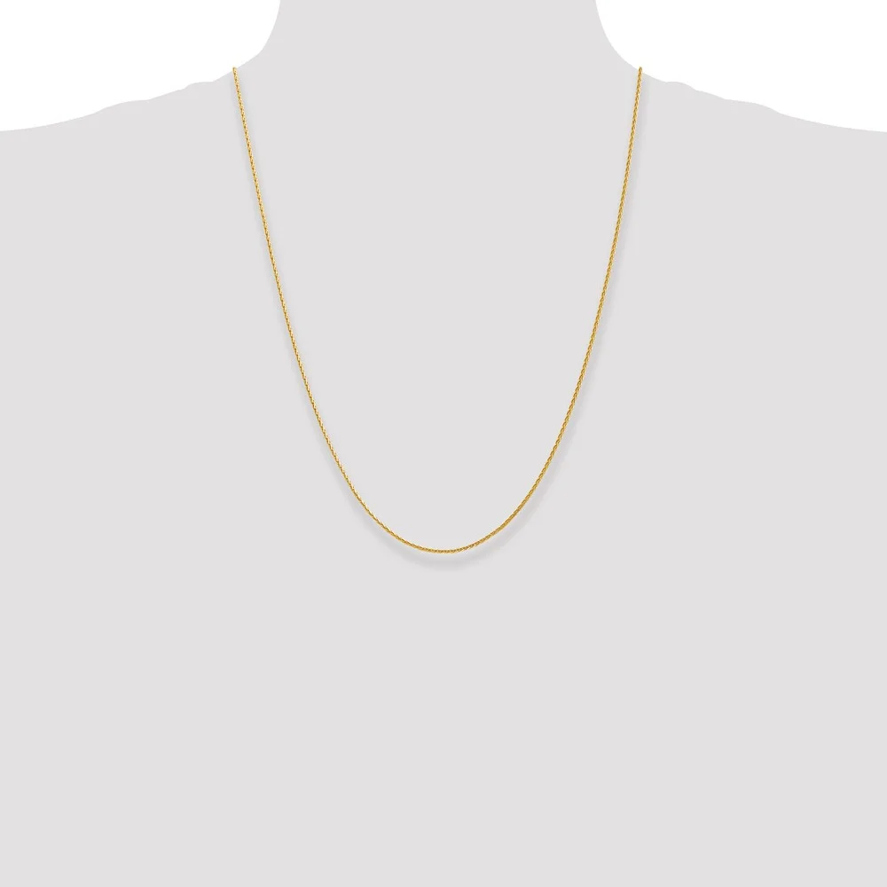 Real 14kt Yellow Gold 1.5mm Diamond Cut Parisian Wheat Chain; 24 inch; Lobster Clasp; for Adults and Teens; for Women and Men