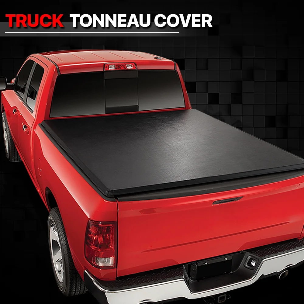 Short Bed Tonneau Cover 6Ft Soft Top Tri-Fold Fleetside for 05-15 Toyota Tacoma