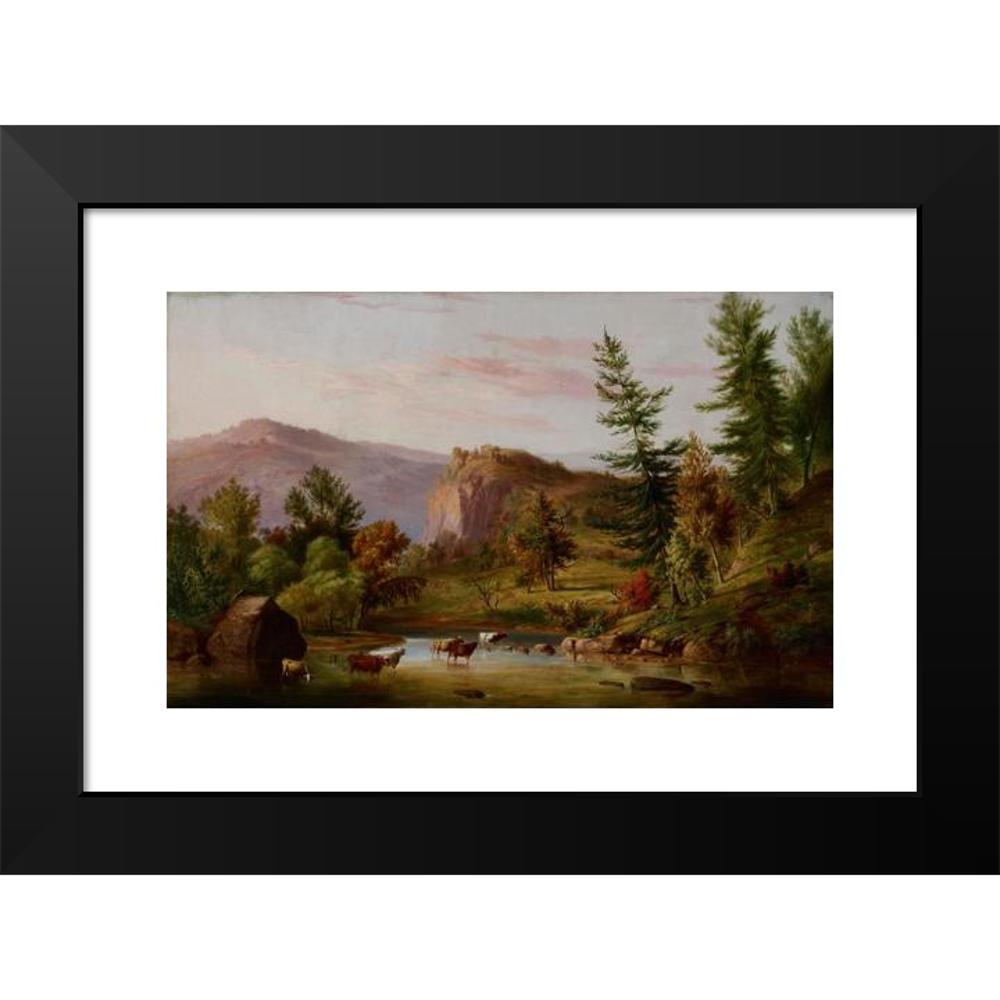 Jacob Cox 14x10 Black Modern Framed Museum Art Print Titled - Brook in Summer (1850S-1860s)