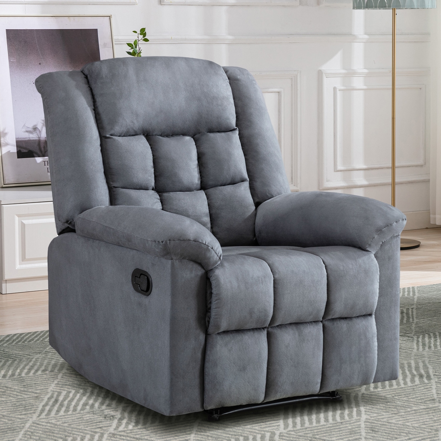 EBELLO  Classic Soft Padded Manual Recliner Brown