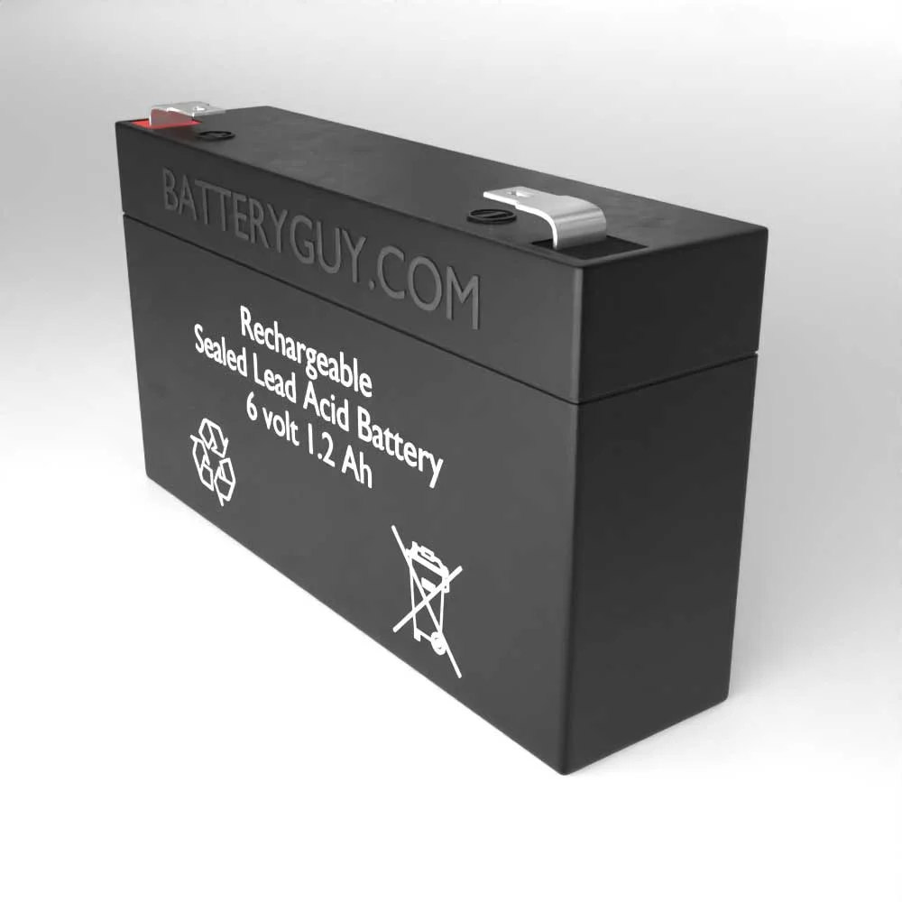 BatteryGuy LCR6V1.2P replacement 6V 1.2Ah battery - BatteryGuy brand equivalent