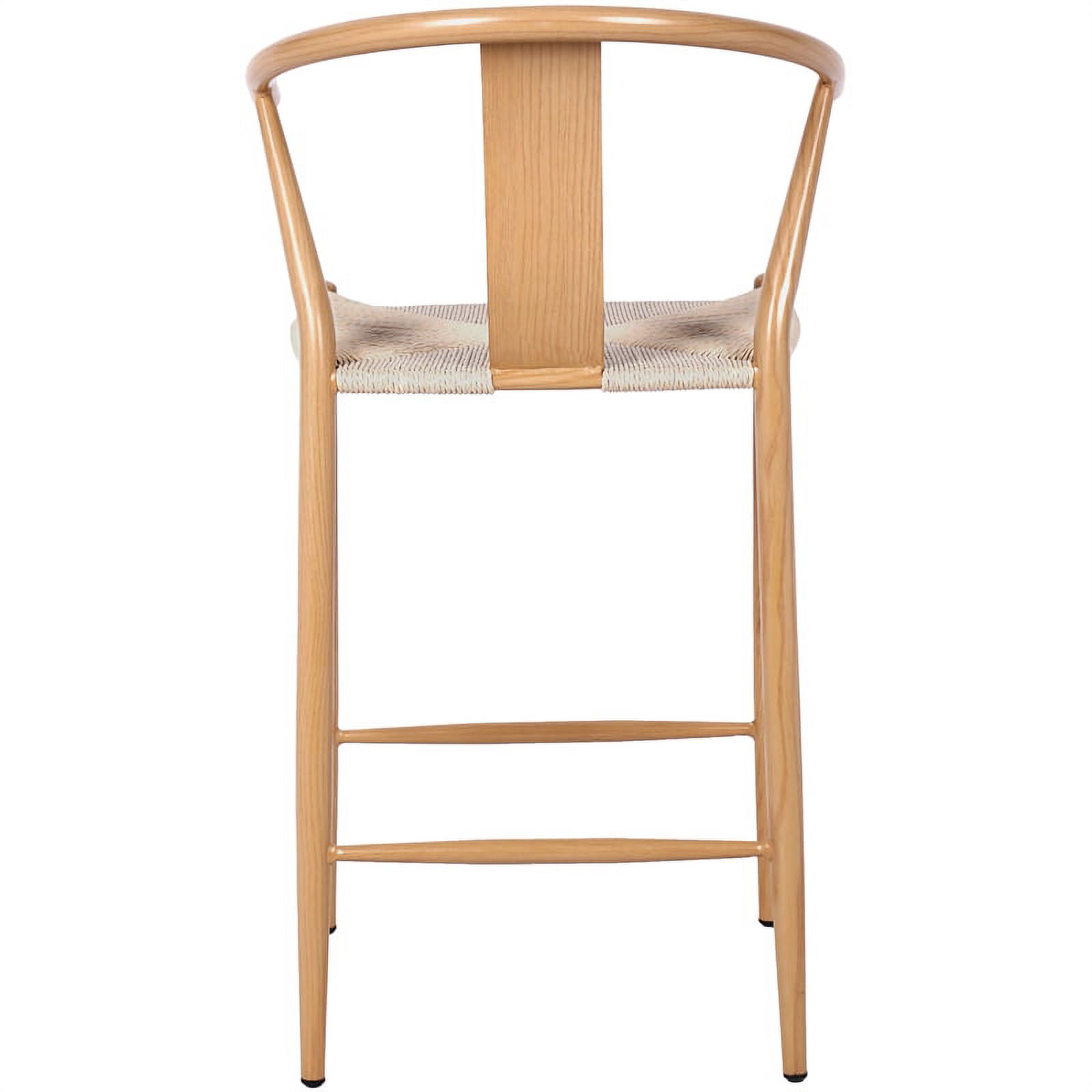 Meridian Furniture Beck Beige Hand Woven Rope Stool