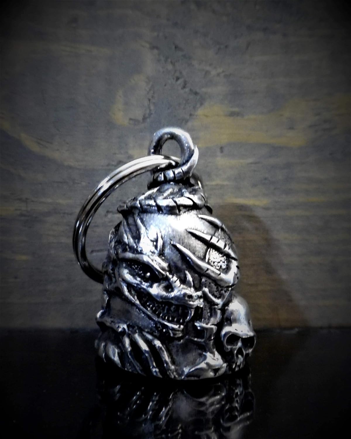 Bravo Bells Skull Dragon Bell - Biker Bell Accessory or Key Chain for Good Luck on the Road
