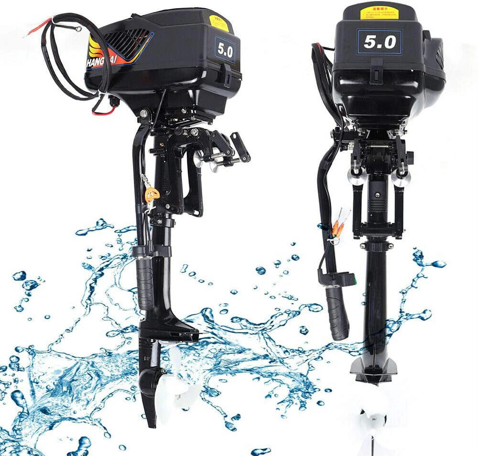 TFCFL 48V Electric Outboard Motor 5.0HP Fishing Boat Trolling Engine Short Shaft 18KM