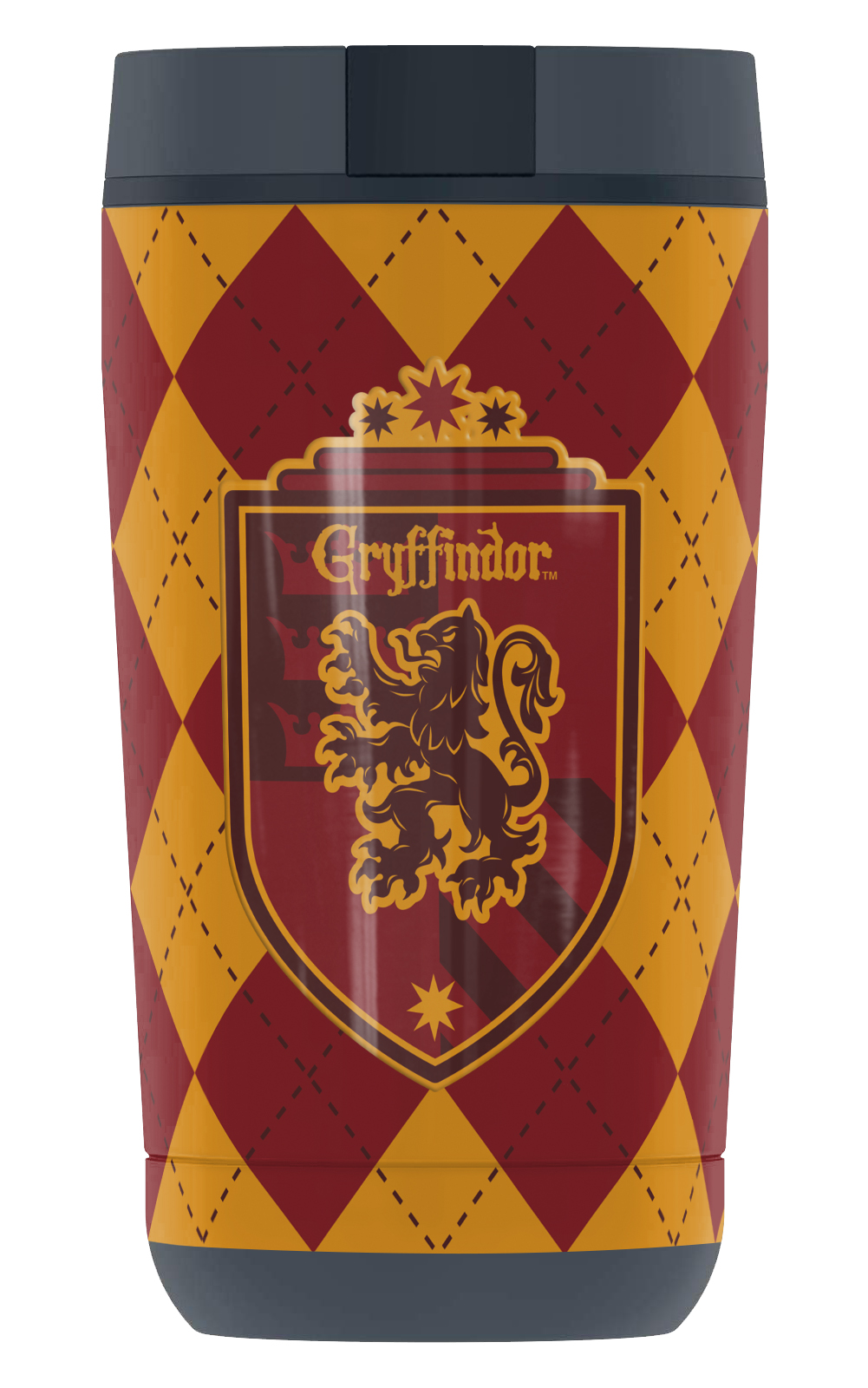 Harry Potter Gryffindor Plaid Sigil, GUARDIAN COLLECTION BY THERMOS Stainless Steel Travel Tumbler, Vacuum insulated & Double Wall, 12oz