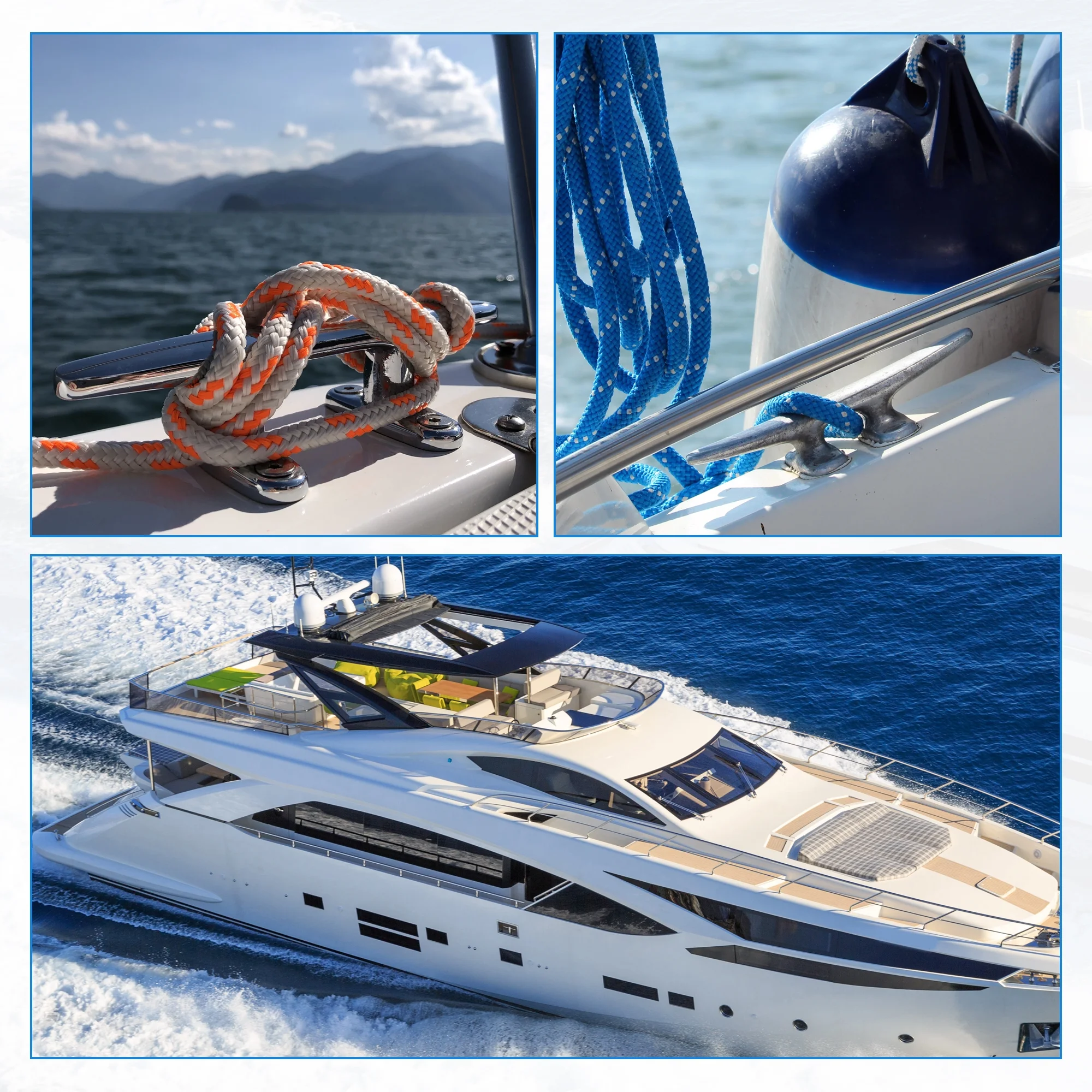 2pcs 6 Inch 150mm Stainless Steel Flagpole Cleat Hook Deck Cleat Rope Cleat Handle Universal for Marine Boat Ship