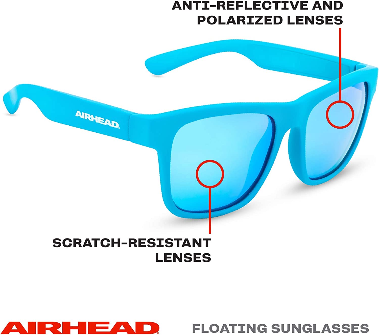 Airhead AHFSC105 Classic Floating Sunglasses, Aqua
