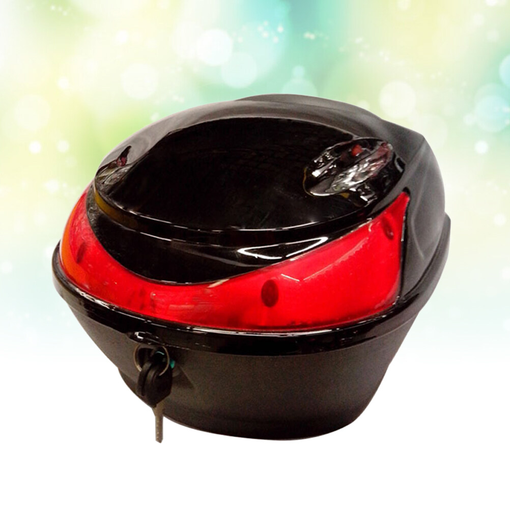 OUNONA Motorcycle Box Trunk Tail Luggage Storagecase Scooter Carrier Bag Pack Rear Lock Backrestmotorbike Travel Pouch Backpack