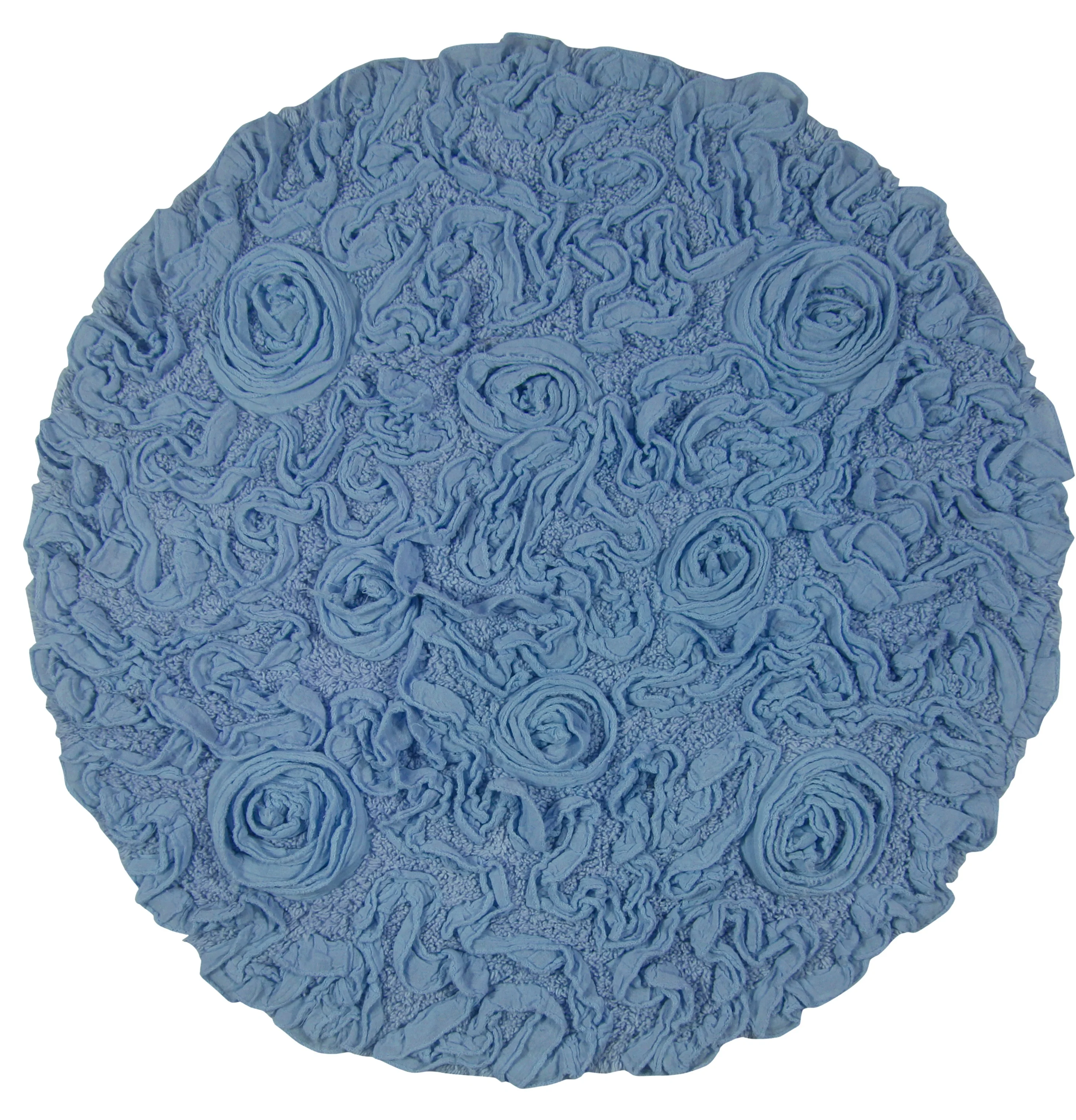 Home Weavers Inc Bell Flower Bathroom Rug, Cotton Soft, Water Absorbent Bath Rug, Non Slip Shower Rug Machine Washable 30