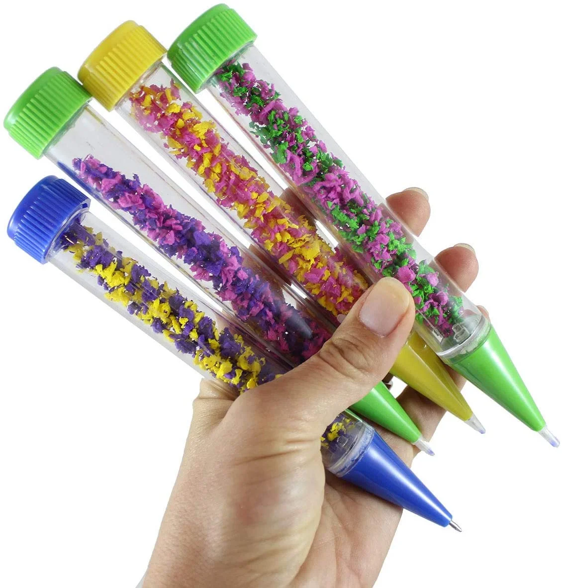 3 Flowing Compound Motion Pen - Filled with Moving Stuff - Soothing and Calming Motion Pen - Liquid Timer Sensory Office Toy - Visual Stimulation