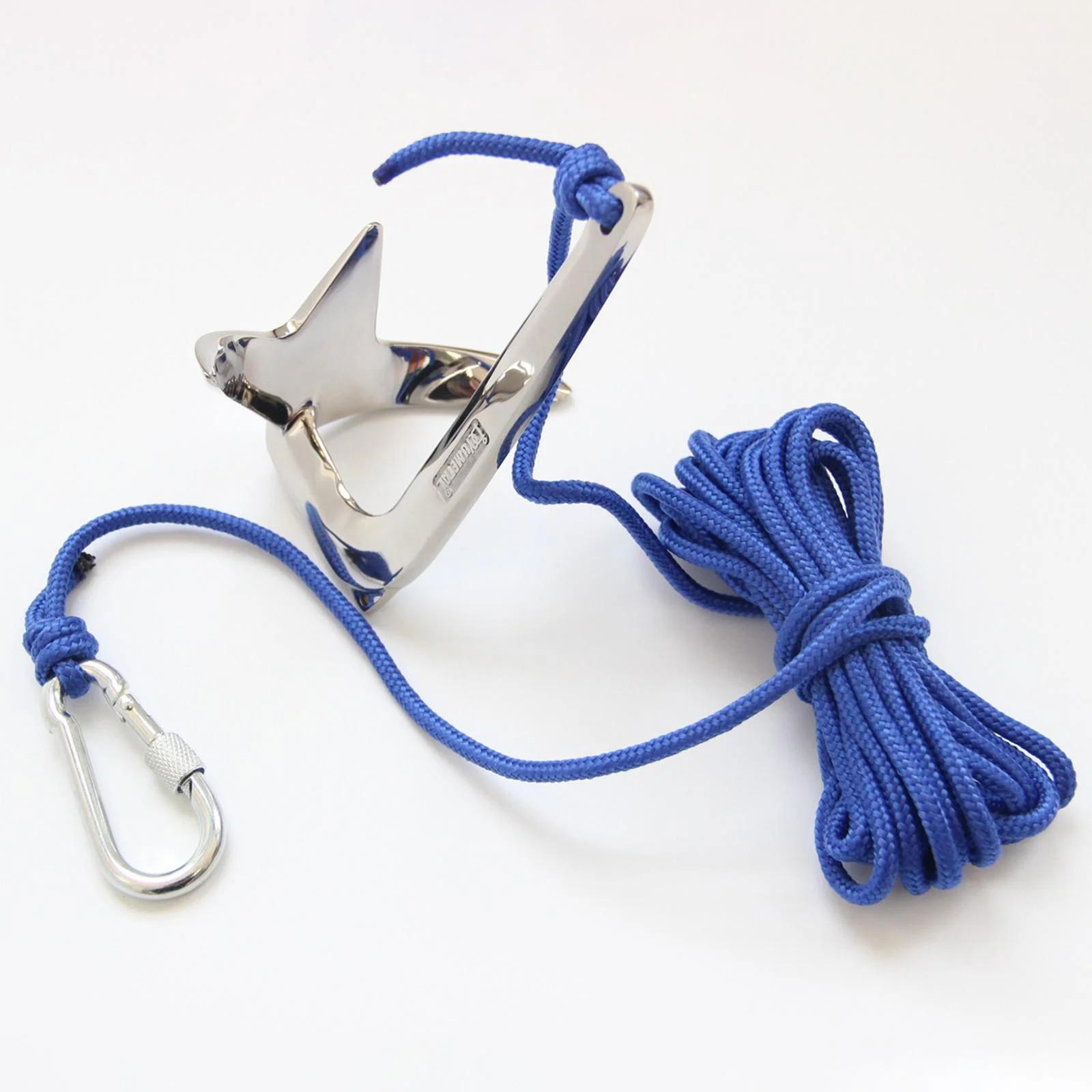 Boat Anchor, 316 with 5M Rope Kayak Anchor Accessories Use in Variety of Sea Beds Highly Polished, smooth and translucent,